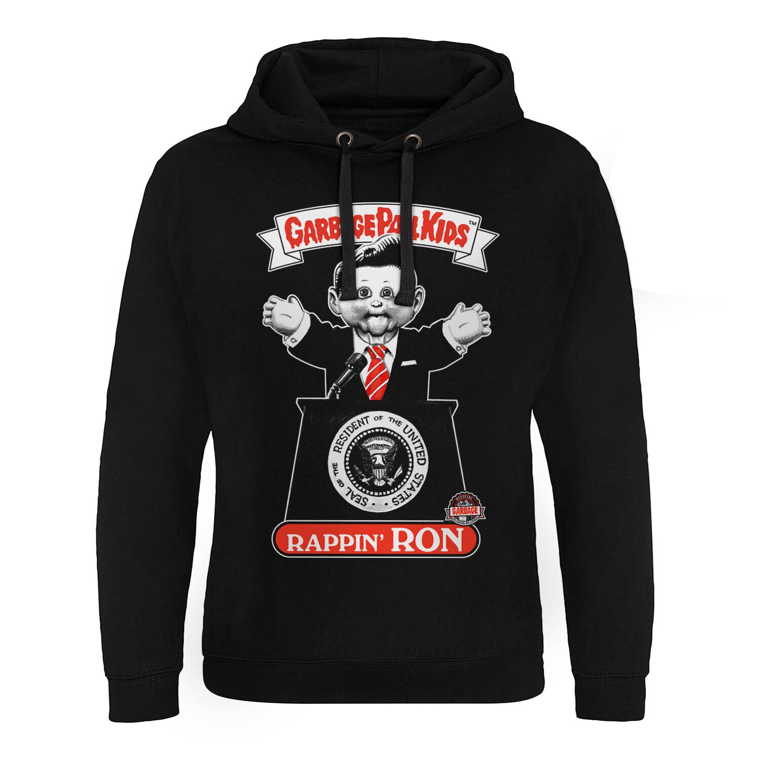 Garbage Pail Kids Officially Licensed Rappin' Ron Epic Hoodie - Vintage Cartoon Graphic Pullover Sweatshirt for Men & Women - Perfect for Streetwear, Cosplay & 80s Nostalgia Fans