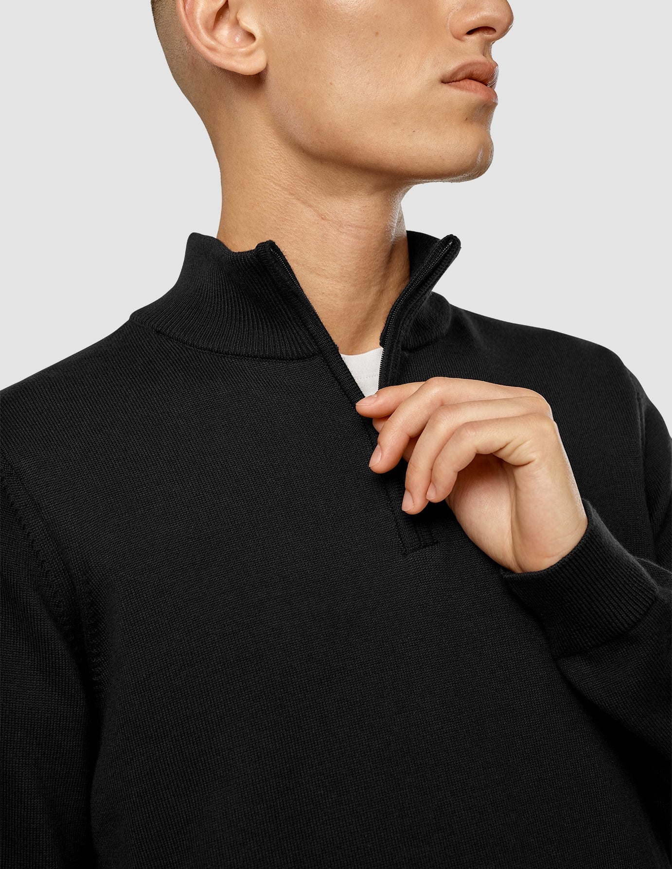 Everyday Knit Half Zip Sweater - Black | Comfortable & Stylish Pullover for Casual Wear, Office & Outdoor Activities