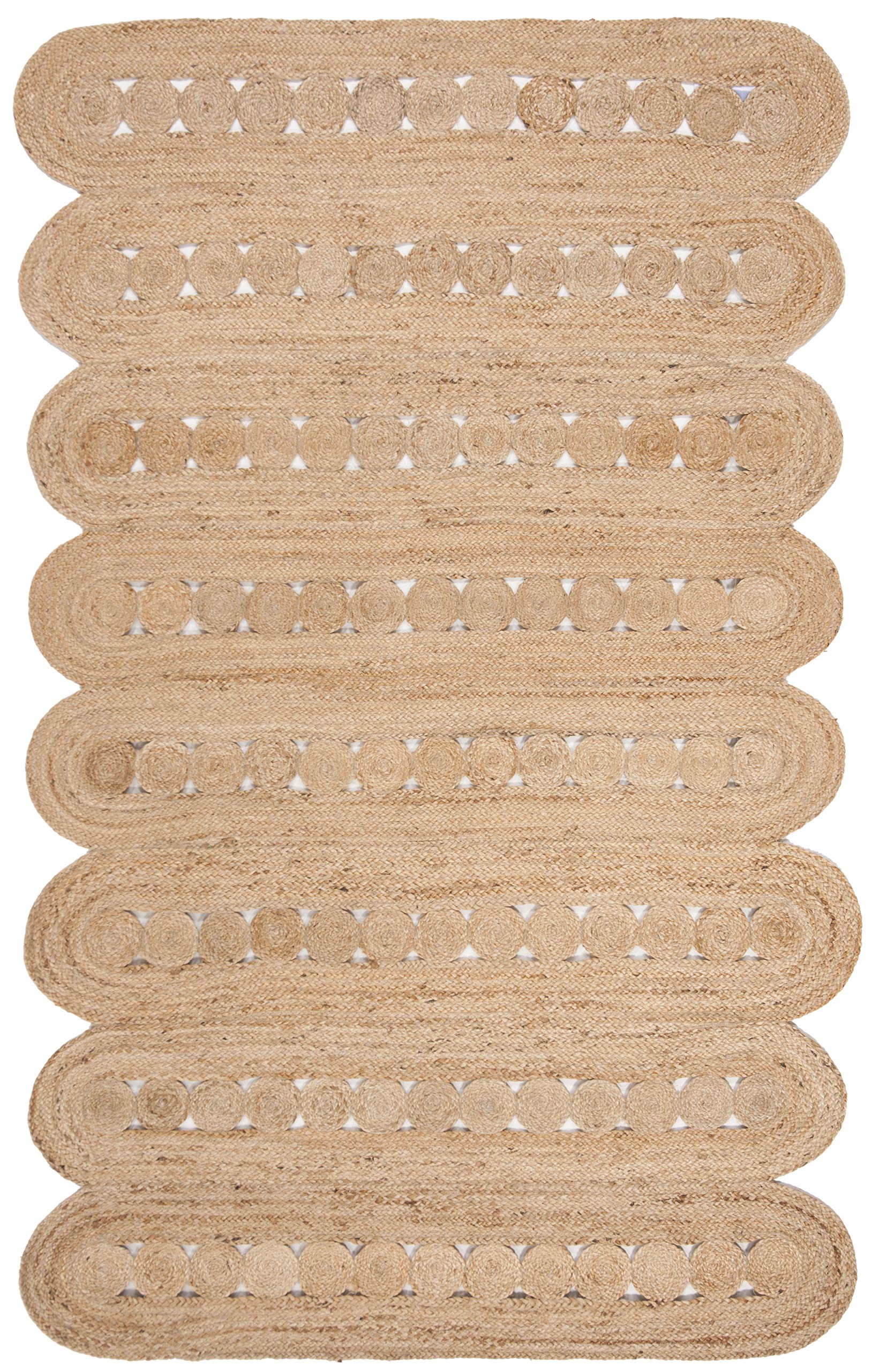SAFAVIEH Natural Fiber Handmade Jute Area Rug - 8' x 10' Farmhouse Rustic Decor, Eco-Friendly Floor Covering for Living Room, Bedroom & High Traffic Areas | Perfect for Boho Chic, Coastal & Country Home Styles (NF365B)