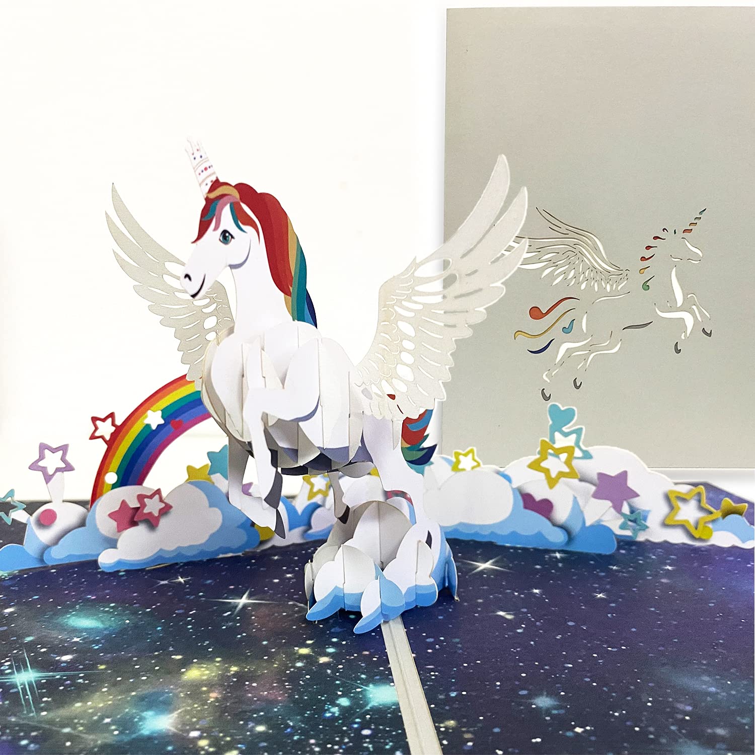 3D Unicorn Pop Up Greeting Card with Envelope - Magical Birthday, Thank You, Get Well Note Card for Kids, Girls & Friends | Perfect for Birthday Parties, Baby Showers & Special Occasion Gifts