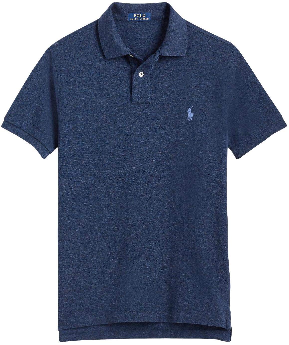 POLO RALPH LAUREN Men's Custom Slim Fit Polo Shirt - Premium Cotton Casual Button-Down Top for Golf, Business & Everyday Wear