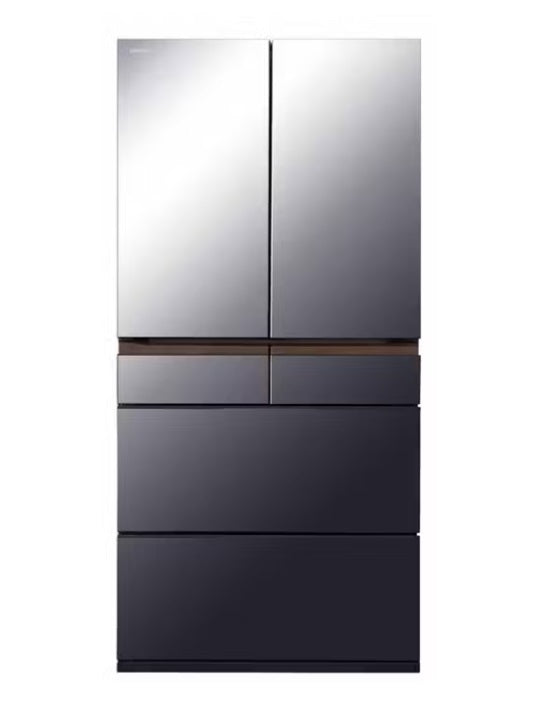 Hitachi R-GWC670TS XM 525L 6-Door Refrigerator - Mirror Mauve Gray | Large Capacity French Door Fridge for Modern Kitchen | Energy Efficient & Spacious Design for Home & Restaurant Use