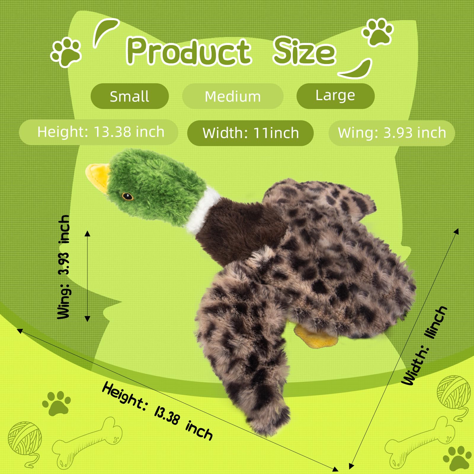 Durable Dog Squeaky Toys 3-Pack - Plush Bird Chew Toys for Small Dogs - Play & Training