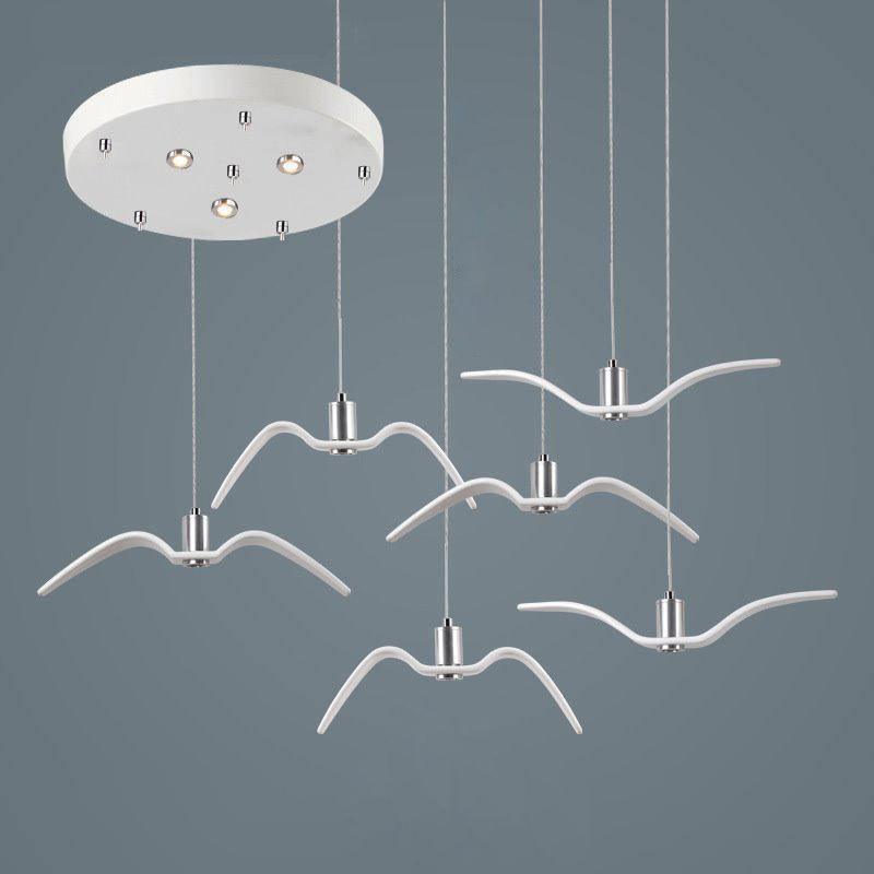 Aviara Modern LED Pendant Light Fixture - Dimmable Hanging Chandelier for Kitchen Island, Dining Room & Bedroom Lighting