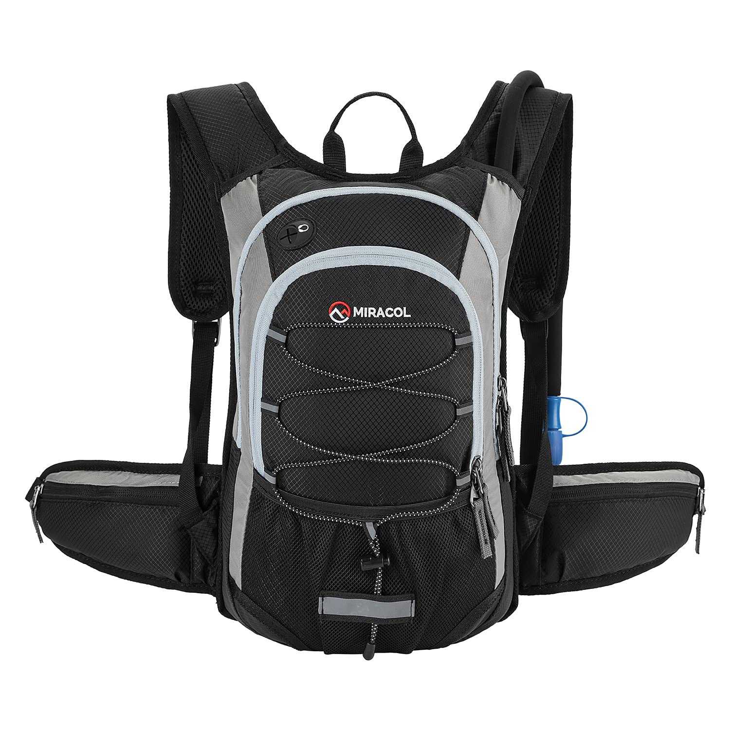 Miracol Insulated 2L Hydration Pack - Lightweight Hiking Water Backpack with Leakproof Bladder for Outdoor Adventures and Trail Running