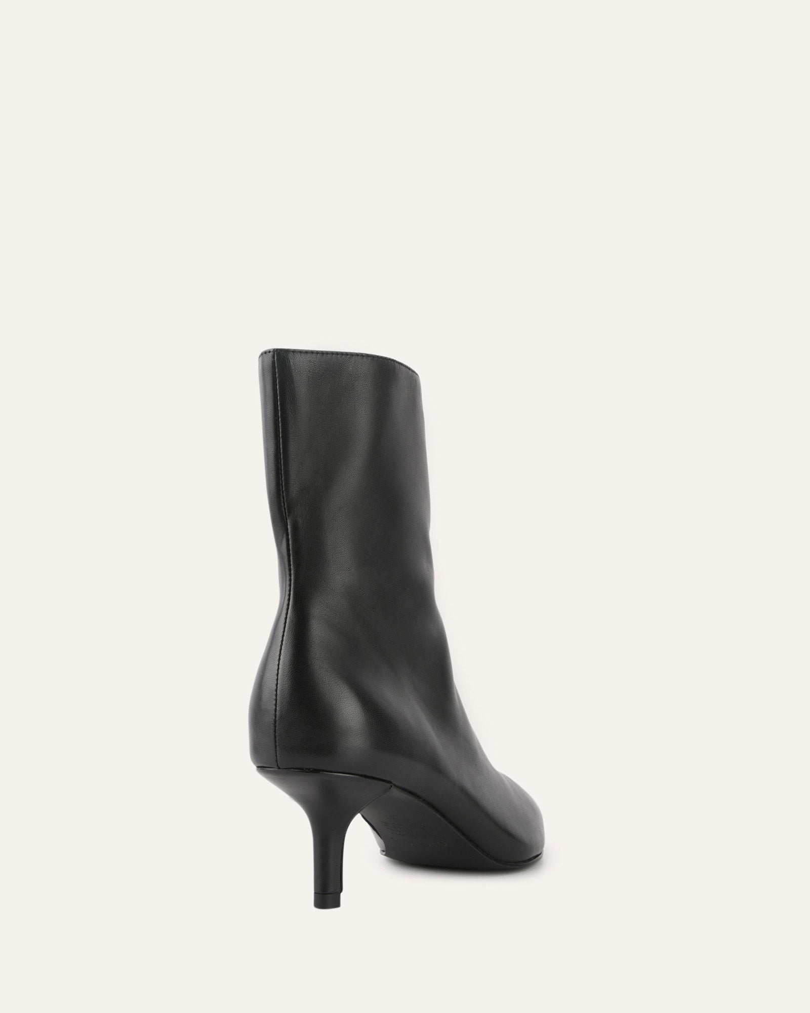 WINNIE Women's Black Leather Mid Ankle Boots - Stylish & Comfortable for Casual Wear, Office & Outdoor Activities