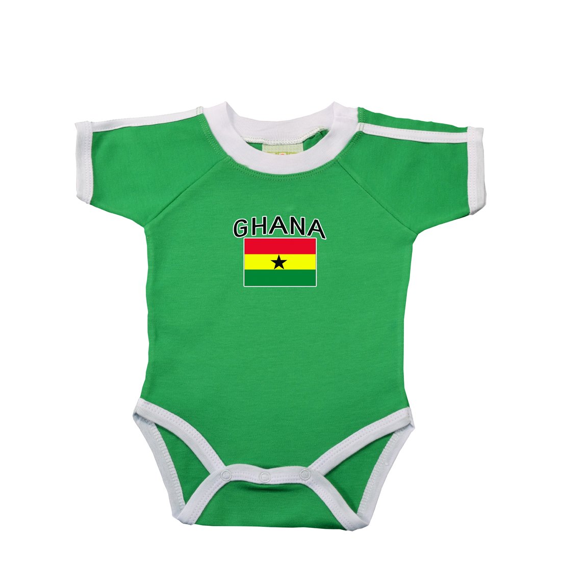 PAM GM Baby Ghana Soccer Bodysuit - Cute Infant Football Jersey for Boys & Girls - Perfect for Match Day, Birthday Gifts & Team Support