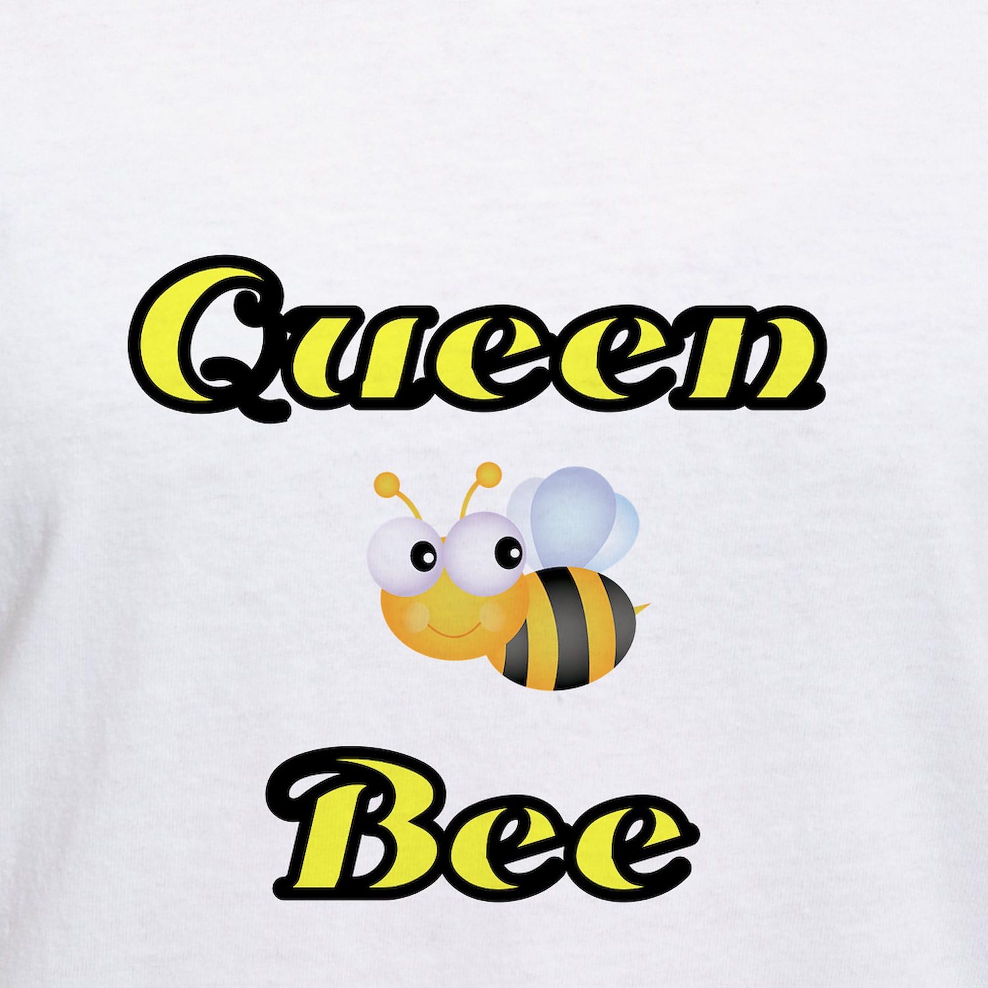 Queen Bee V-Neck Cotton T-Shirt for Women - Soft & Comfortable Casual Tee - Perfect for Everyday Wear, Beekeeping, or Fun Bee-Themed Events