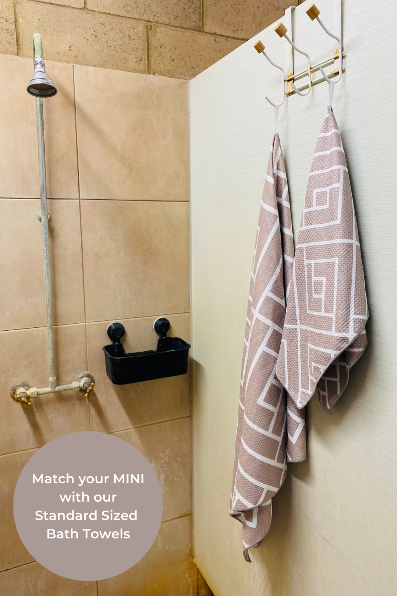 Premium Sandstone Mini Multi-Purpose Towel - Soft, Absorbent & Quick-Drying for Travel, Camping, Gym & Outdoor Activities