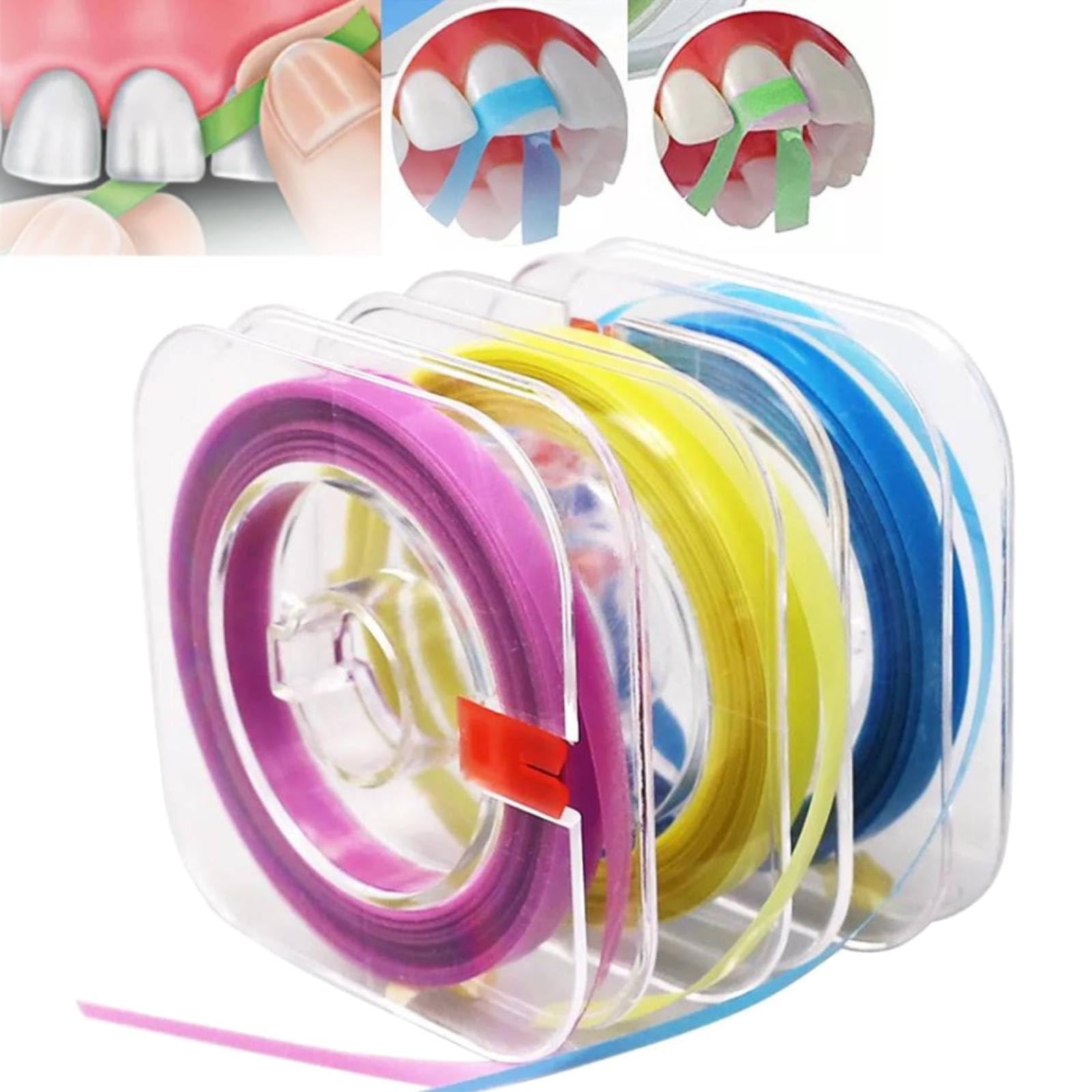 Premium Dental Polishing Strips - 4 Rolls 4mm x 6m Teeth Polisher for Sanding, Grinding & Deep Cleaning | Professional Tooth File & Abrasive Strip for Oral Care (Pack of 4) | Perfect for Dentists, Hygienists & At-Home Teeth Whitening