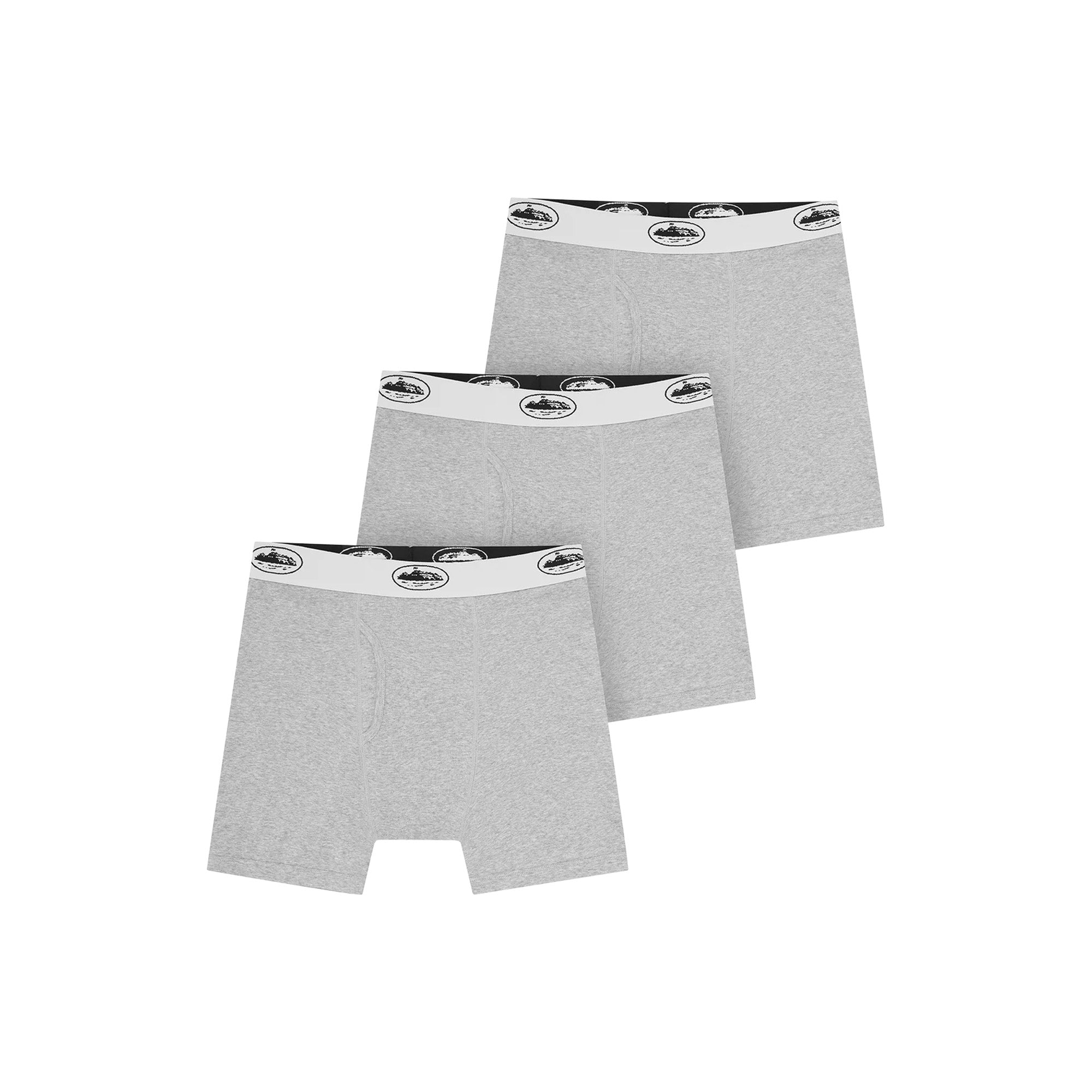 Corteiz Allstarz Boxers (3 Pack) - Soft Cotton Men's Underwear in Grey - Perfect for Gym, Sports & Everyday Comfort