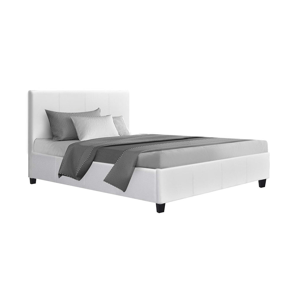Coogee King Single Bed Frame - White Wooden Platform Bed with Storage, Perfect for Kids Rooms, Guest Bedrooms & Small Spaces