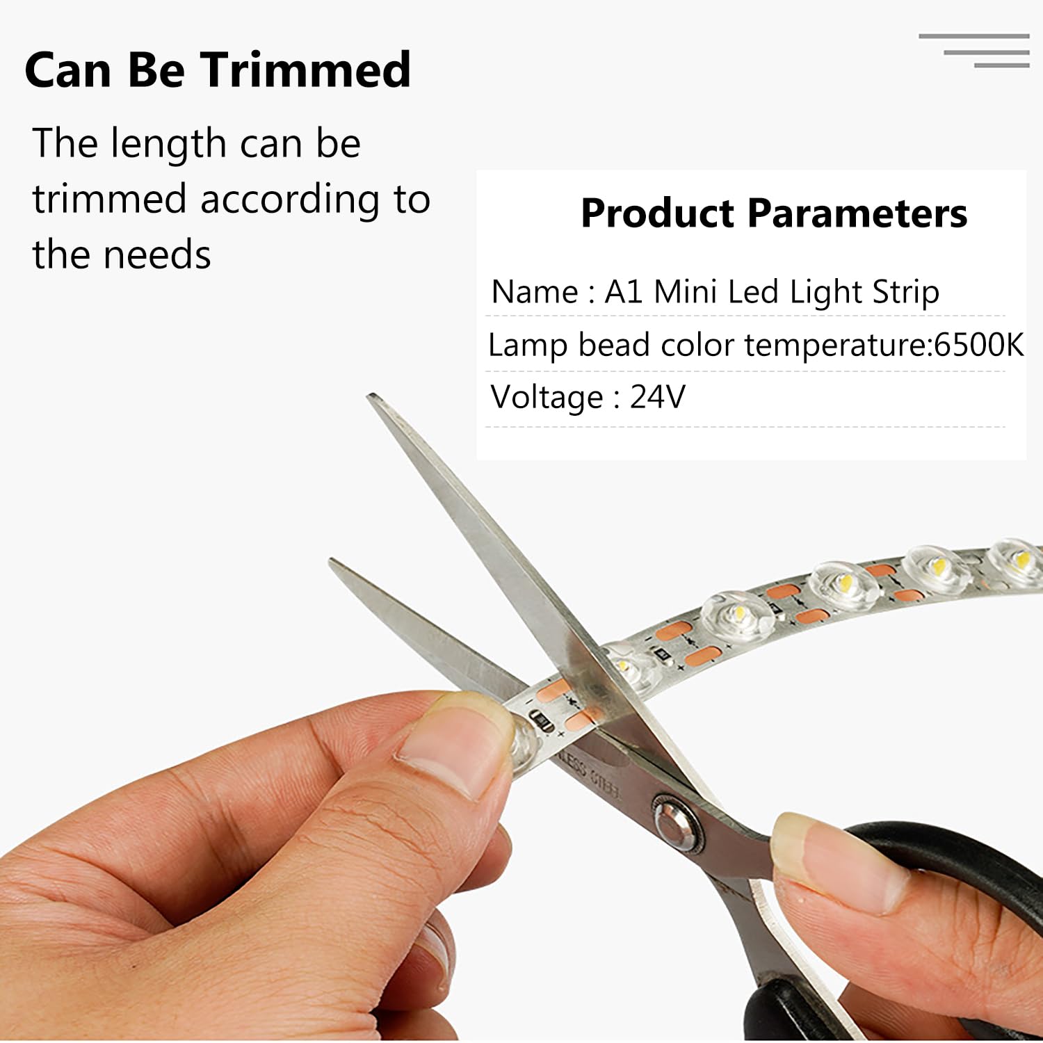 Bambu Lab A1 Mini 3D Printer LED Light Strip Kit - 480mm Cable, 190mm LED, 24V High Brightness Lamp for FDM 3D Printers | Easy Installation & Perfect for Workspace Lighting