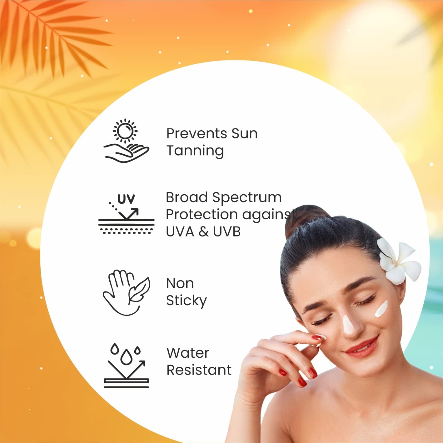 Globus Remedies Glosika SPF 50 PA+++ Sunscreen Lotion with Almond & Rose Extract - 12 Hours Sun Protection - Moisturizing & Anti-Aging Face & Body Sunscreen for Daily Outdoor Activities, Beach & Swimming