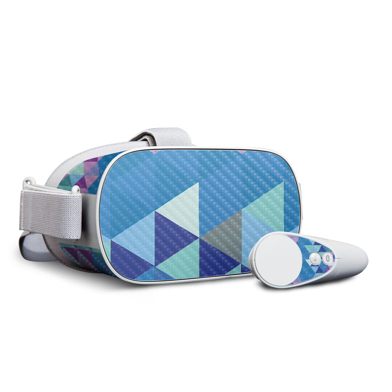 MightySkins Carbon Fiber Skin for Oculus Go - Purple Kaleidoscope | Protective & Durable Textured Cover | Easy to Apply & Remove | Made in USA | Perfect for Gaming, VR Protection & Customization