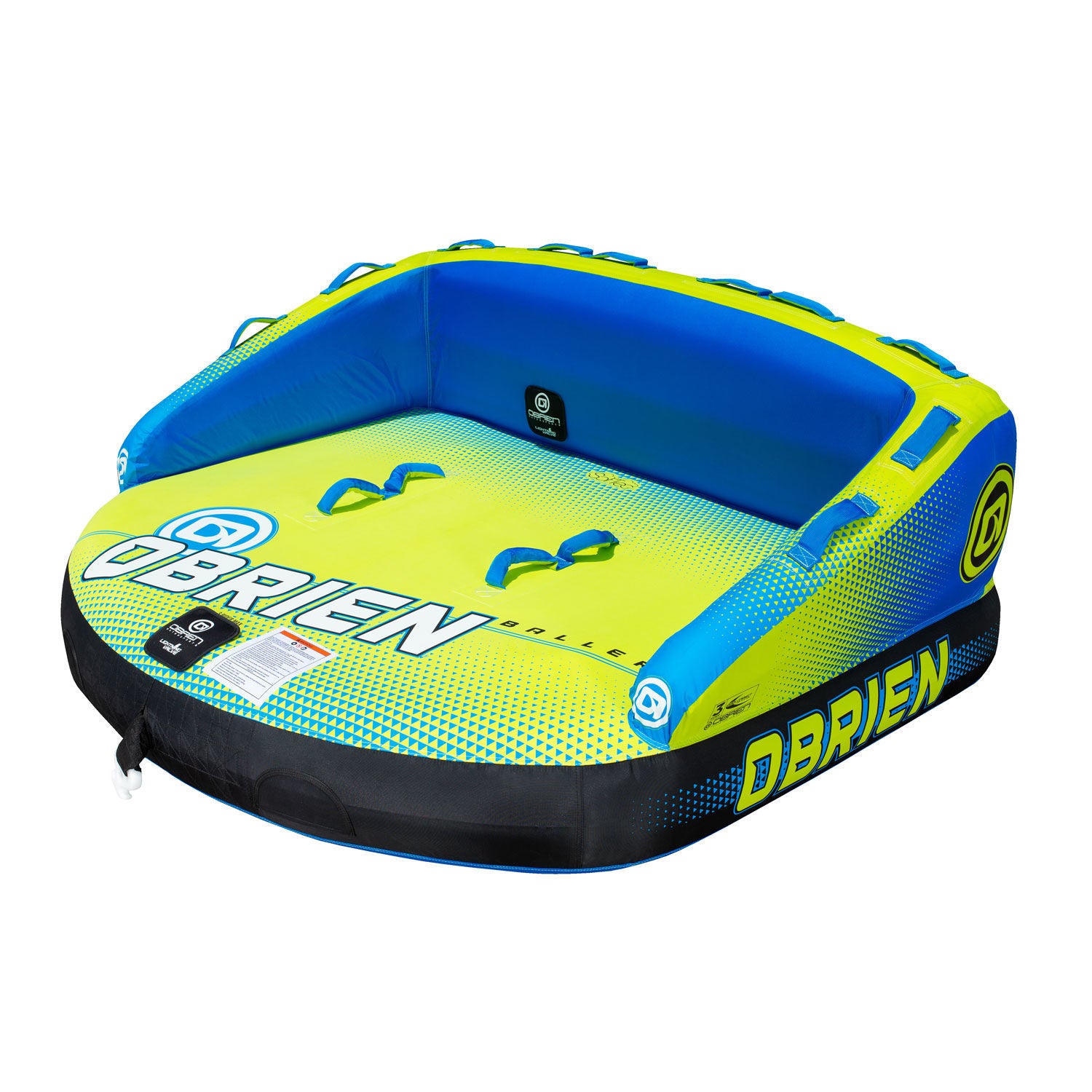 O'Brien Baller 3 Soft Top Towable Tube - 3 Person Inflatable Water Tube for Boating & Lake Fun - Perfect for Family, Friends & Summer Water Sports Activities