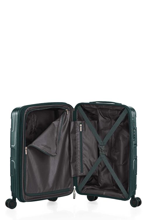 American Tourister Light Max 55cm Small Cabin Luggage - Varsity Green Carry-On Suitcase for Weekend Trips & Air Travel