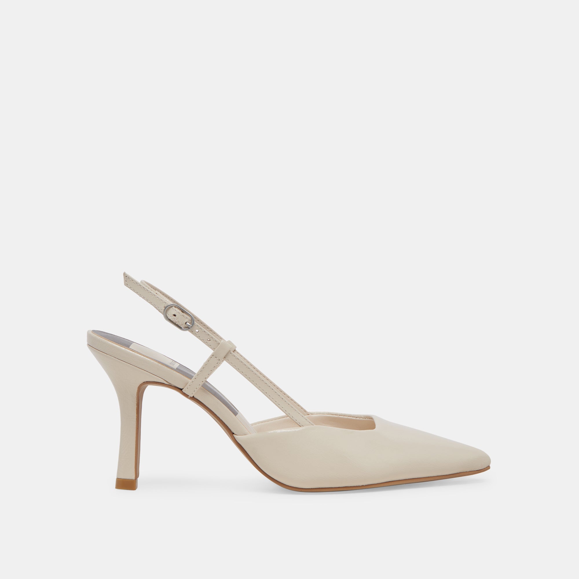 KIM HEELS IVORY CRINKLE PATENT - Elegant Women's High Heel Sandals for Weddings, Parties & Special Occasions