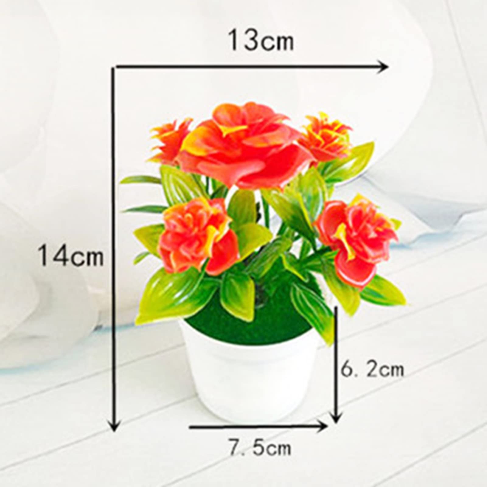 Artificial Flowers in Vase - Yellow Fake Floral Arrangement for Table Decor, Kitchen & Dining Room Centerpiece
