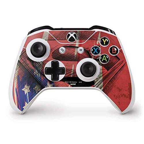 Officially Licensed Warner Bros Superman Crest Gaming Skin Decal for Xbox One S Controller - Custom Protective Cover for Enhanced Gaming Experience