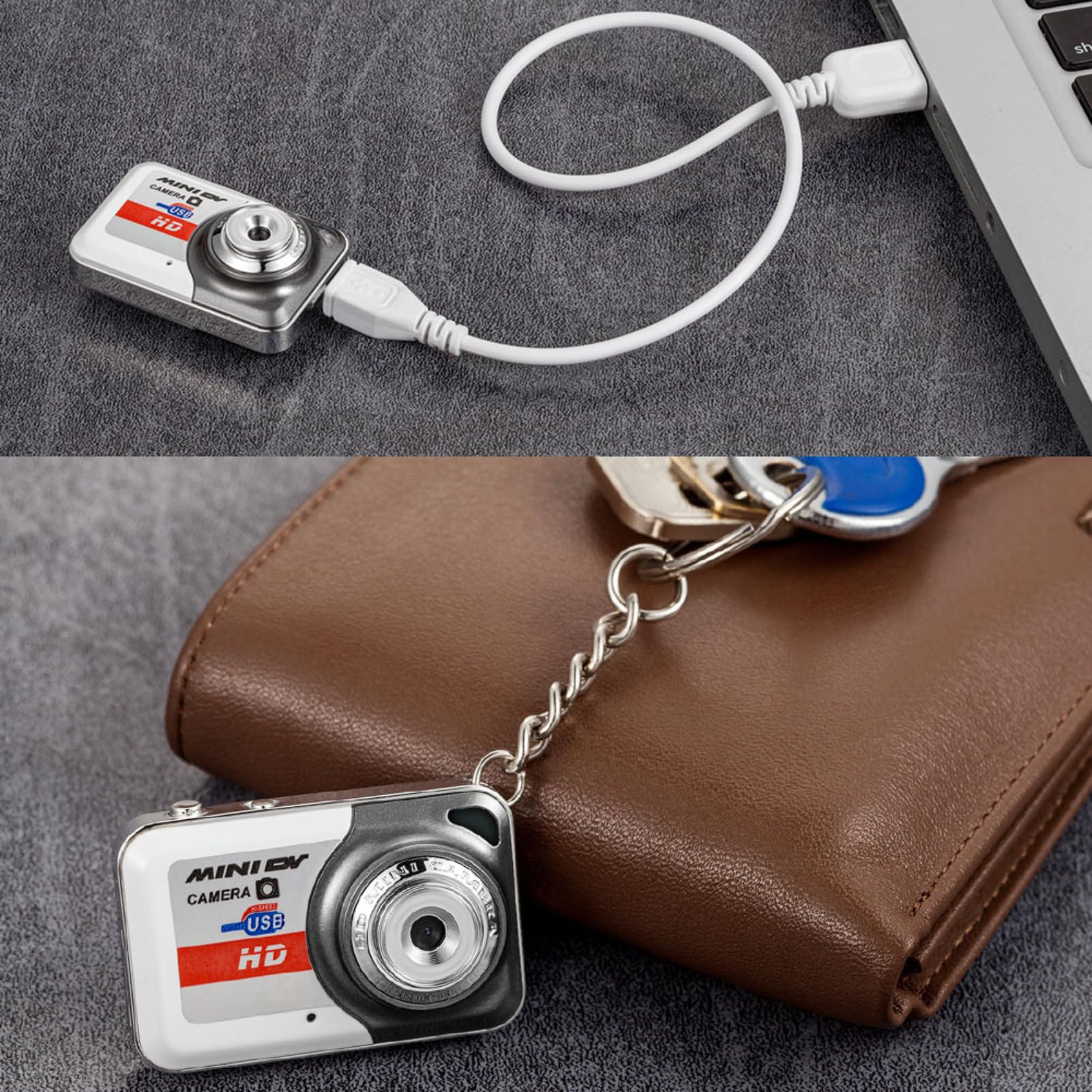 Andoer X6 Mini Keychain Camera - 32GB, Portable for Kids Photography & Video Recording - Orange