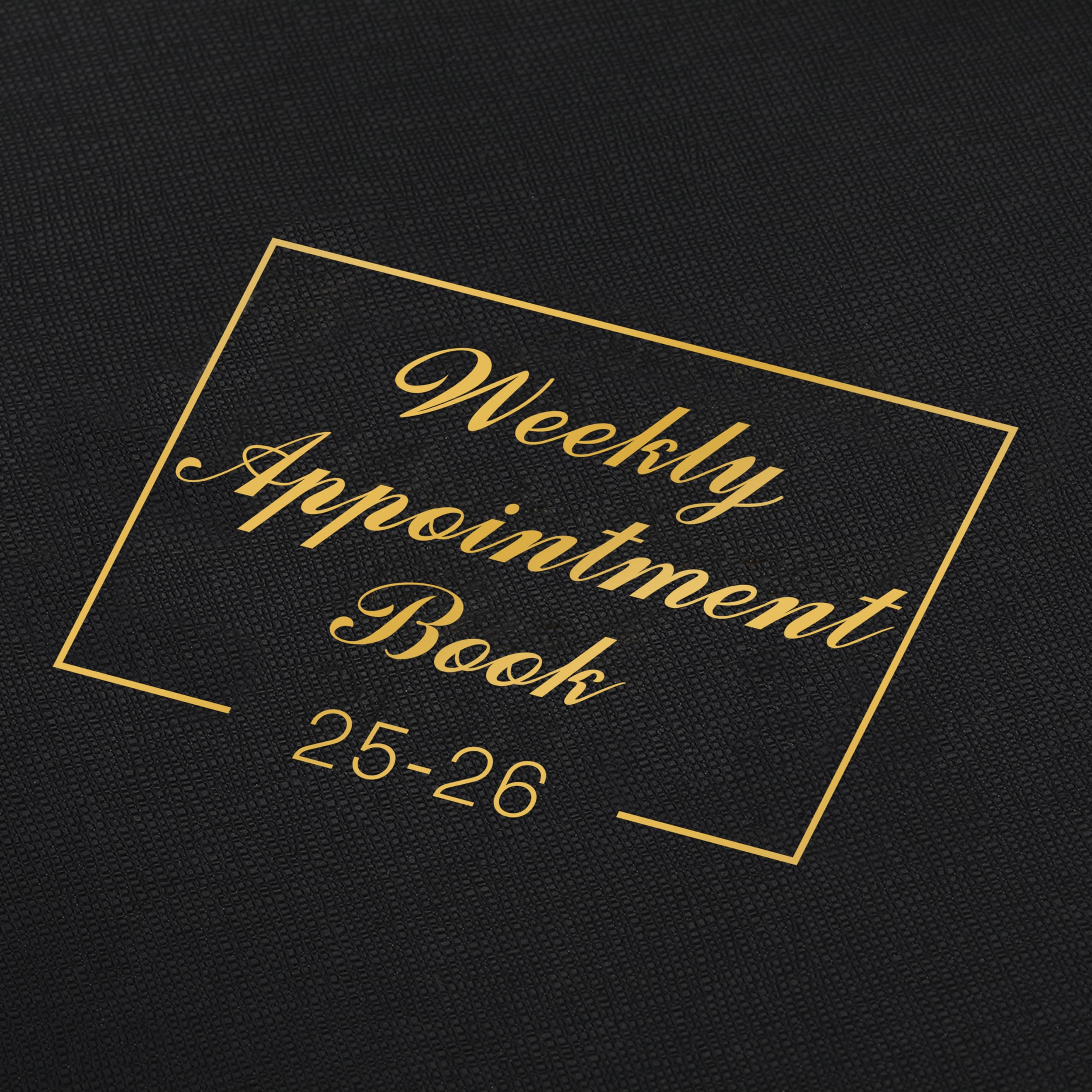 2025-2026 Appointment Planner - A4 Weekly Hourly Organizer with 15-Minute Intervals, Soft Leather Cover (21.8 x 29 cm) - Perfect for Business Professionals, Students & Personal Scheduling - Black Work Diary & Time Management Tool