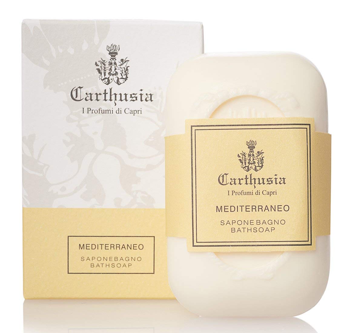 Mediterraneo Bath Soap 125g by Carthusia - Natural Luxury Soap for Sensitive Skin | Perfect for Spa, Gift & Daily Relaxation