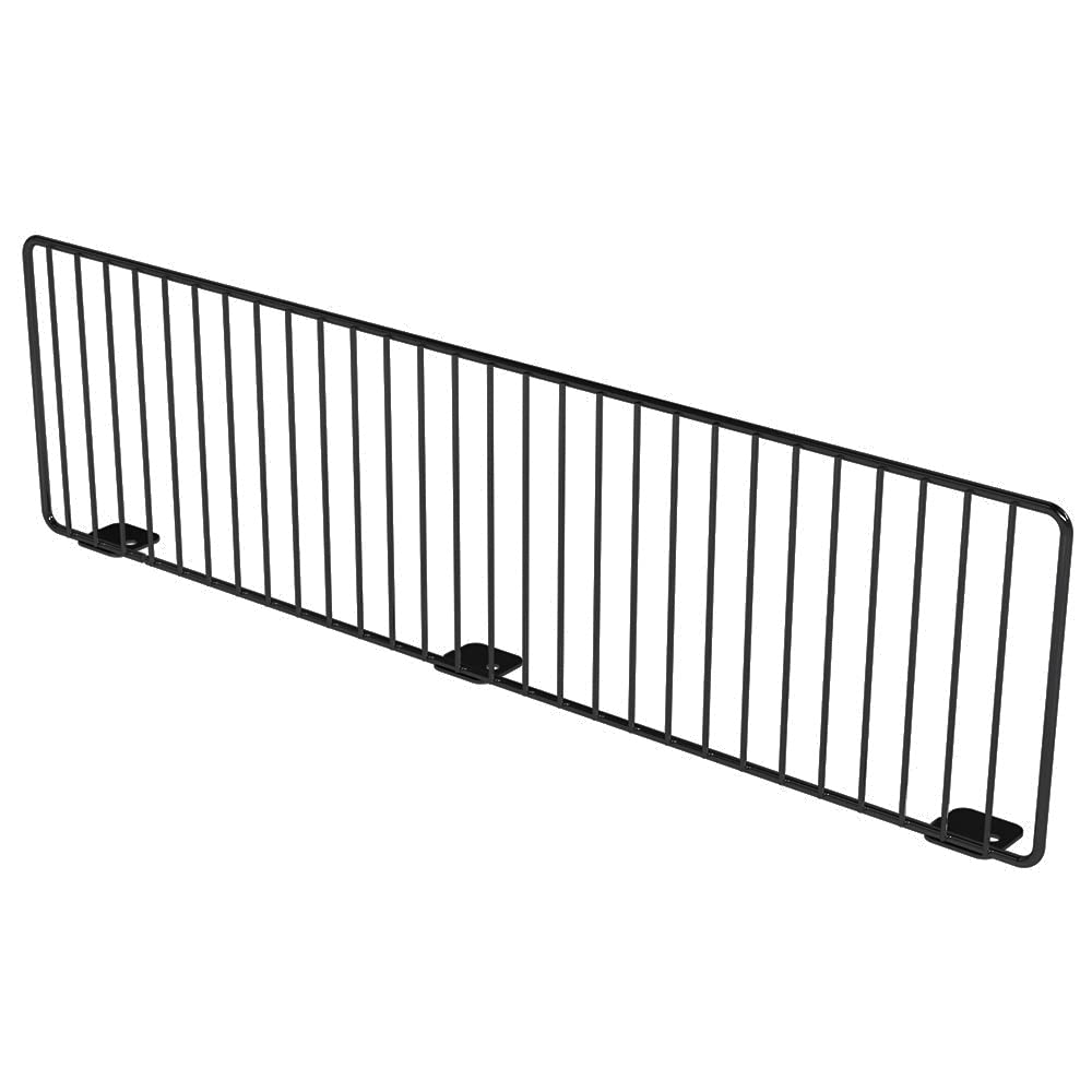 22-Inch Deep Wire Shelf Divider for Lozier & Madix Gondola Wire Shelving - 6-Inch Height, Black - Perfect for Retail Store Organization & Product Display