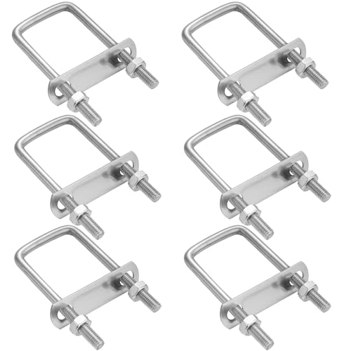 Stainless Steel Square U-Bolt with Nuts - 2
