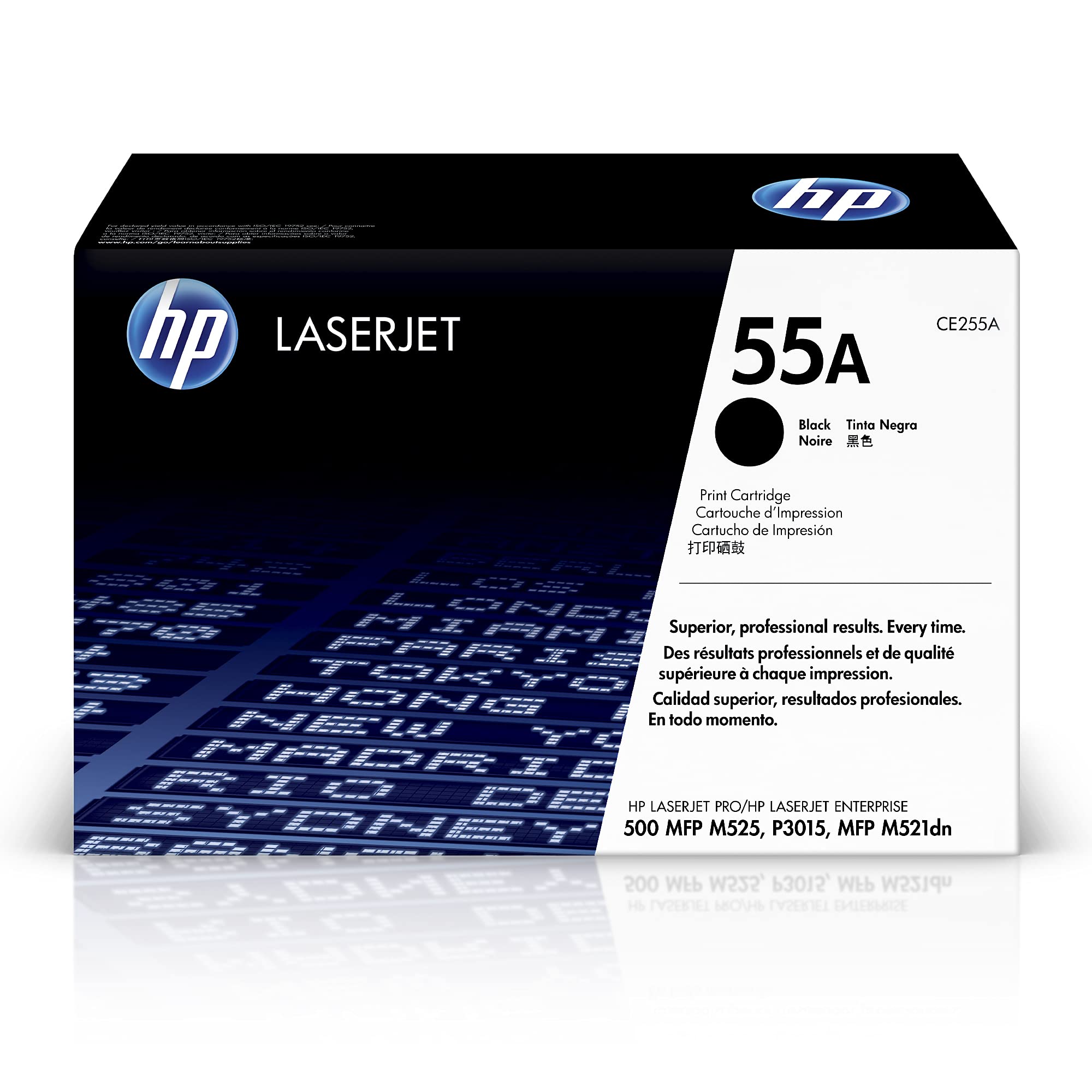 HP 55A Black Toner Cartridge - Compatible with HP LaserJet Enterprise 500 MFP M525, P3015 & Pro MFP M521 Series (CE255A) | High-Quality Replacement for Office Printing & Document Scanning