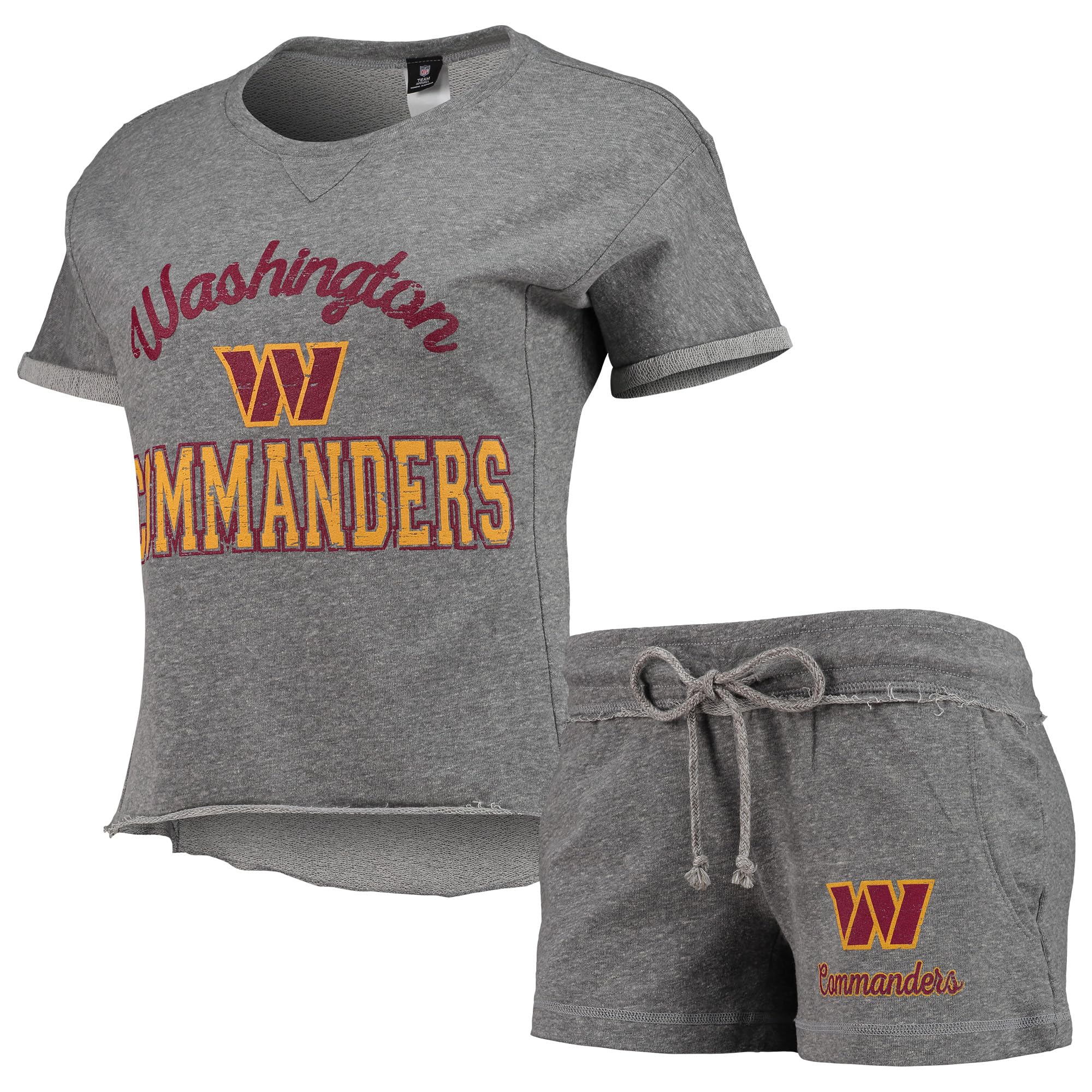 **Women's NFL Tri-Blend T-Shirt & Shorts Lounge Set - Soft & Comfortable Sports Outfit for Casual Wear, Game Day, and Relaxation at Home**