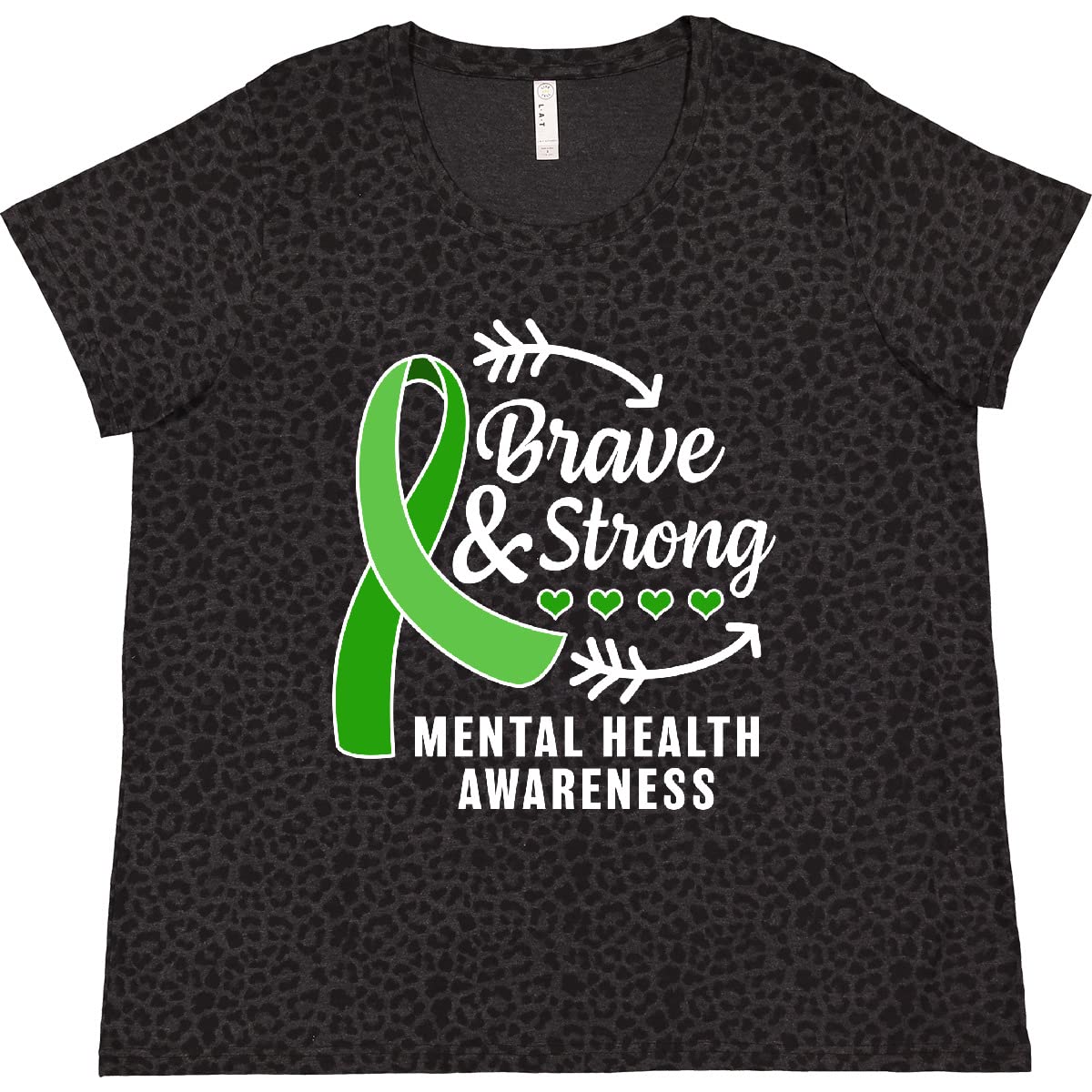 Inktastic Brave and Strong Women's Plus Size T-Shirt - Mental Health Awareness Apparel for Women | Comfortable Casual Wear for Everyday Inspiration