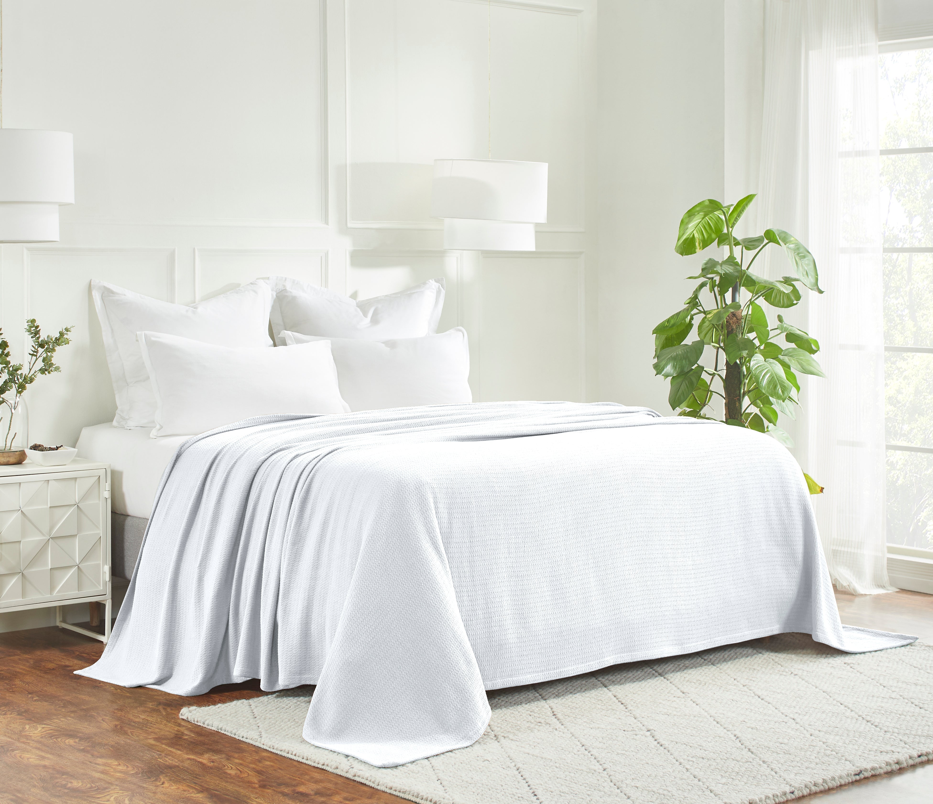 Premium Textured Cotton Waffle Weave Blanket - Soft & Breathable Throw for Bed, Sofa & Couch - Cozy Home Decor Gift for All Seasons