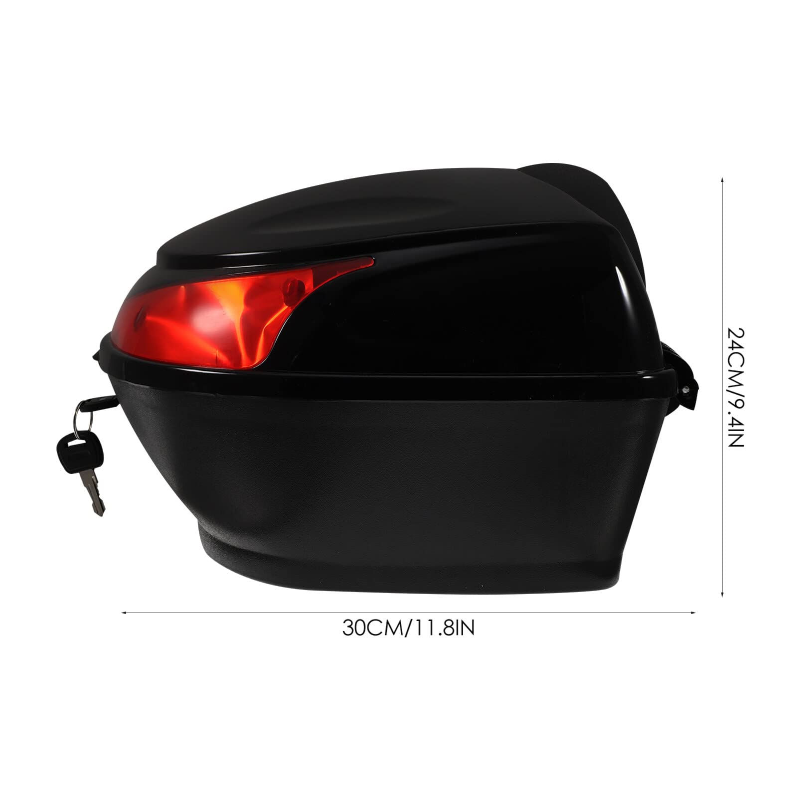 SUPVOX Black Motorcycle Top Case - 56L Lockable Storage Trunk for Scooters & Motorcycles | Waterproof Luggage Carrier for Helmets, Gear & Accessories | Perfect for Commuting, Travel & Road Trips