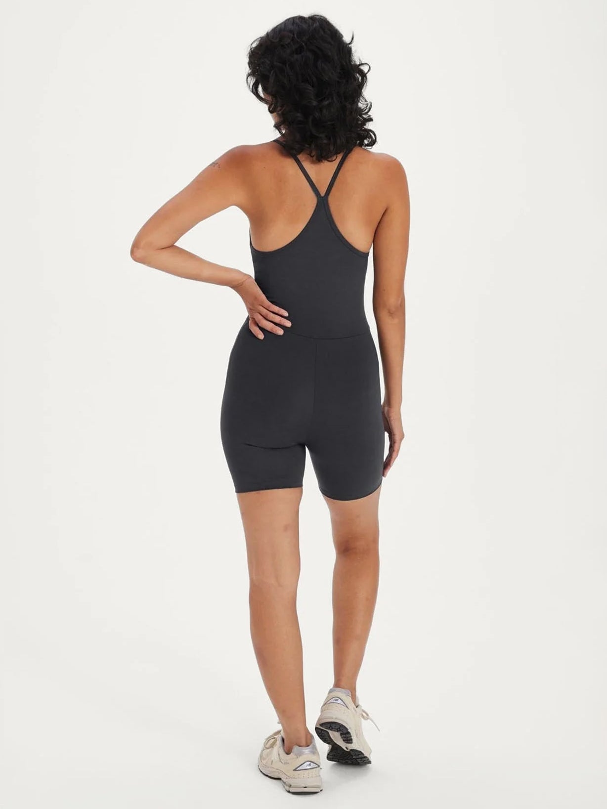 Girlfriend Collective V-Neck Barre Unitard - Black | Women's Workout & Dance Leotard for Yoga, Pilates & Ballet | Comfortable & Stylish Activewear