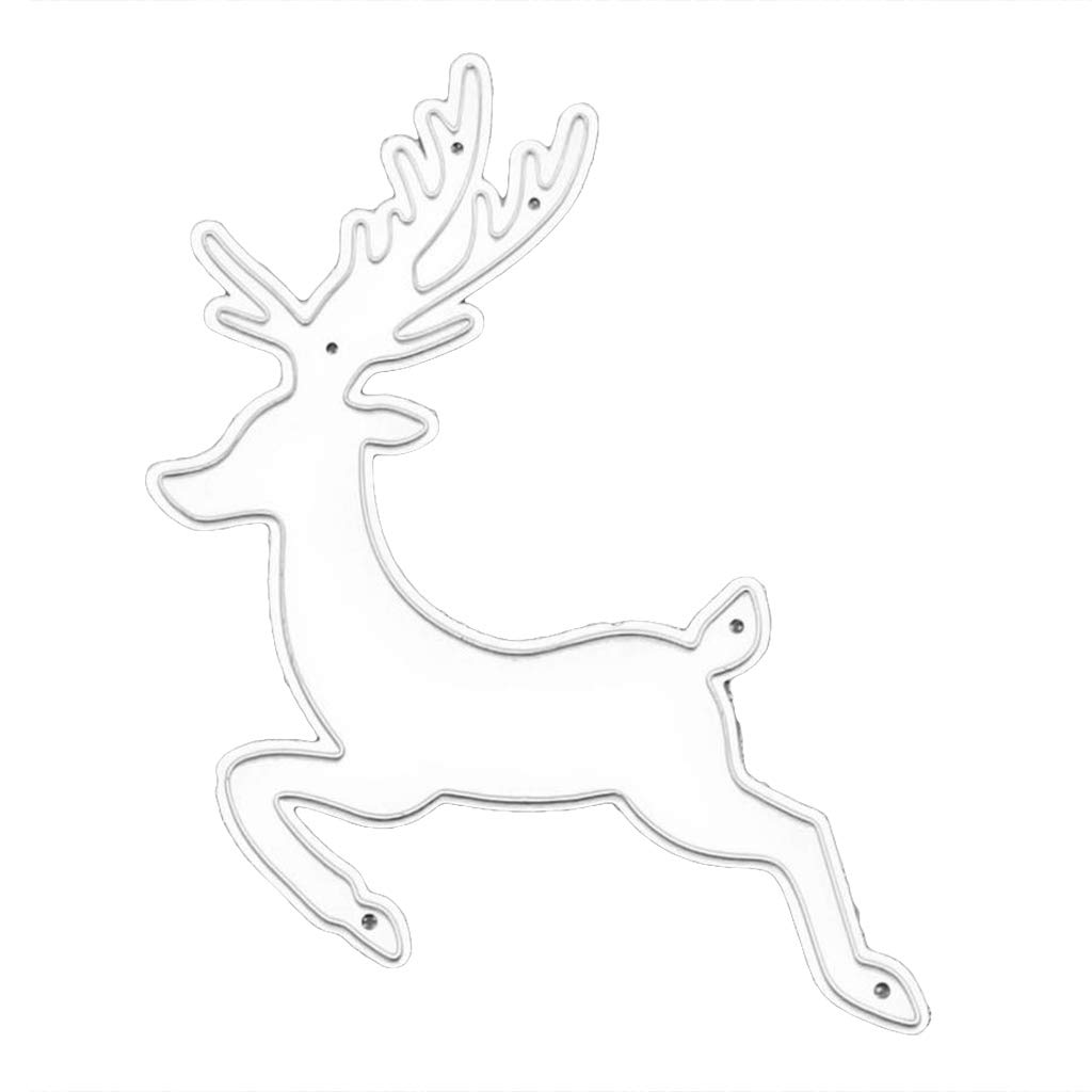 LIANGLIN WU Christmas Deer Cutting Dies - Carbon Steel Scrapbooking Embossing Stencil for DIY Paper Crafts, Greeting Cards, and Holiday Decorations | Perfect for Handmade Scrapbook Albums, Gift Tags, and Festive Home Decor