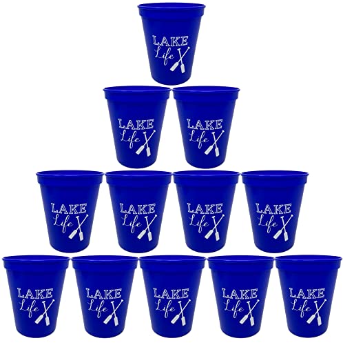 12 Lake Life Cups (Blue)