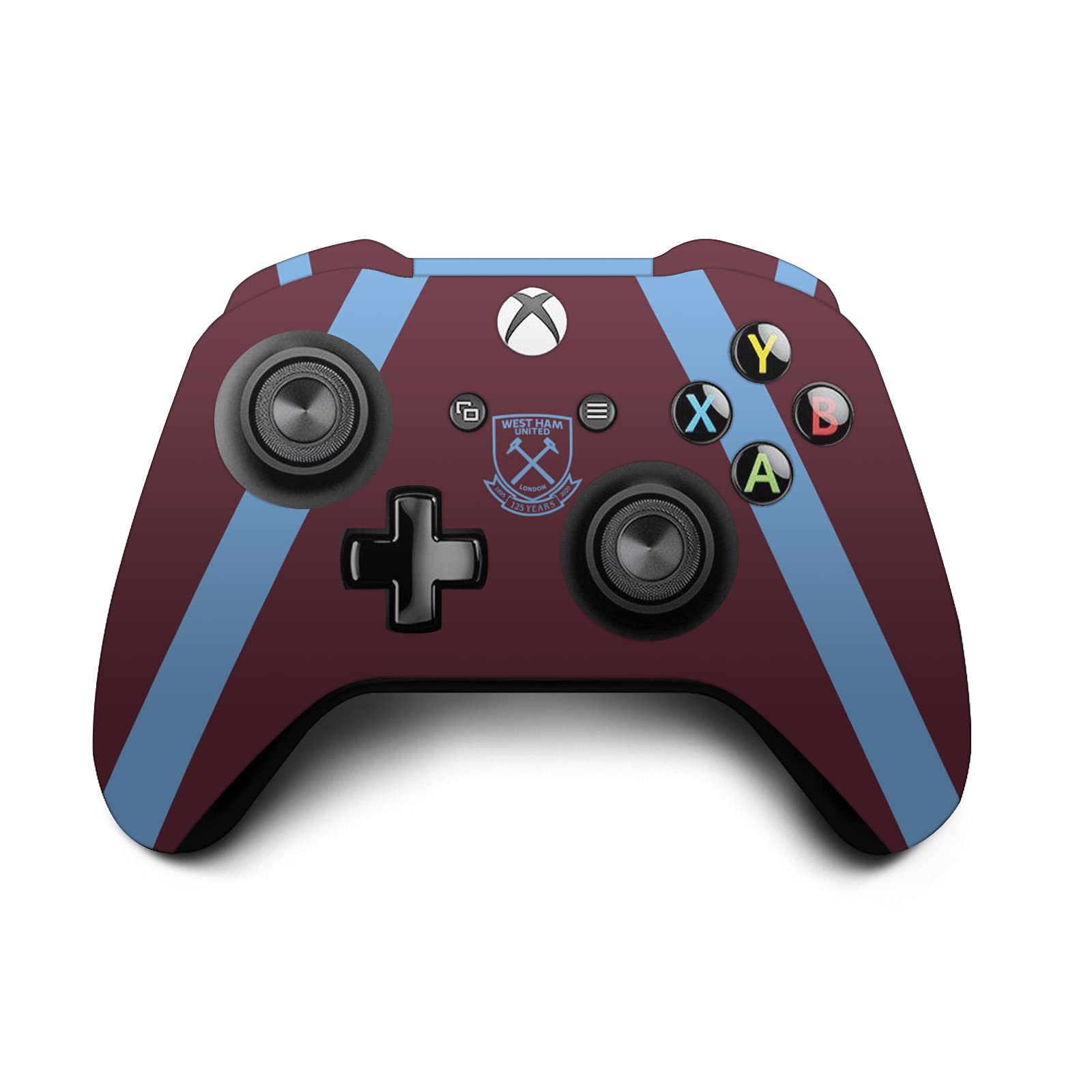 Official Licensed West Ham United FC 2020/21 Home Kit Vinyl Skin Decal Sticker - Compatible with Xbox One S Console & Controller Bundle - Perfect for Gamers and Football Fans