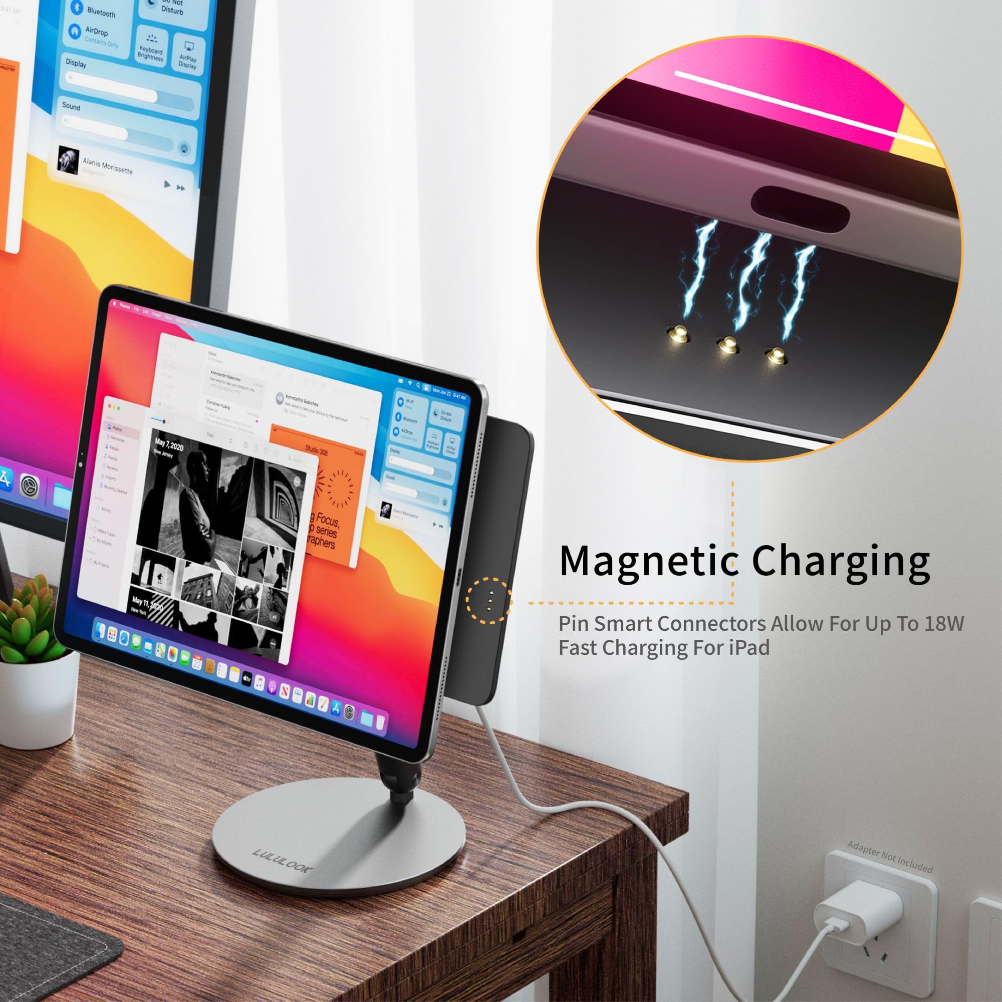 LULULOOK Magnetic Wireless Charging Stand for iPad Pro 13