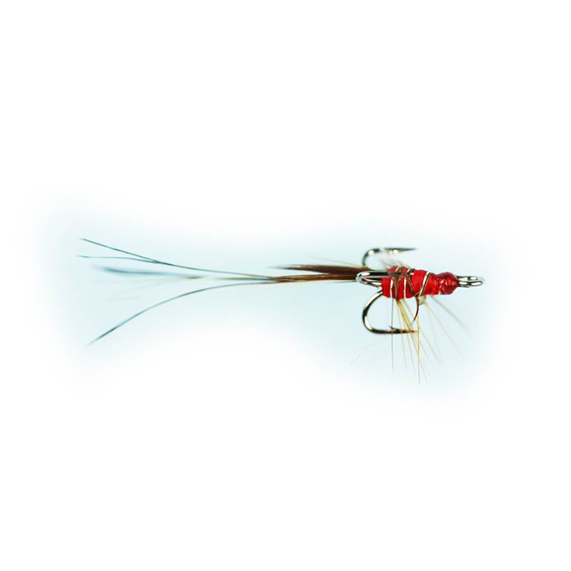 Caledonia Micro Red Francis Treble Fly Fishing Lures - Perfect for Trout, Bass, and Panfish in Freshwater Streams