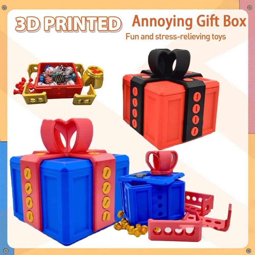 Annoying Prank Gift Box with Screws - Funny Surprise for Friends & Parties