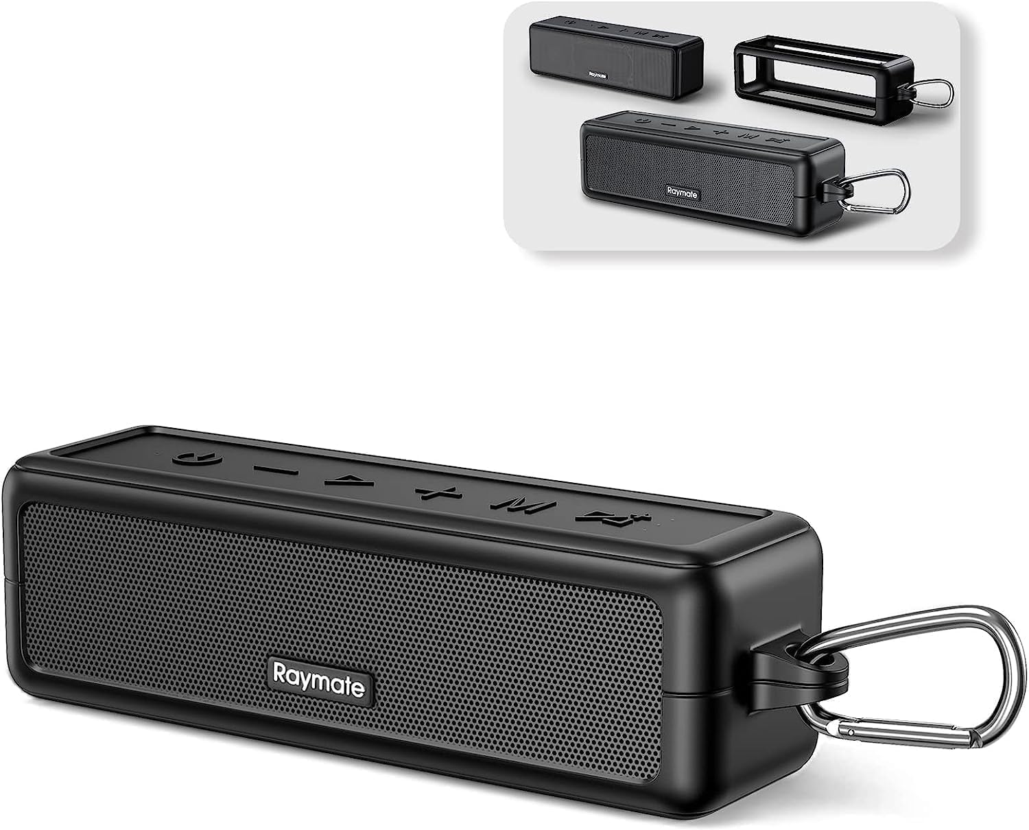 Raymate Bluetooth Speakers - HiFi Stereo Sound with DSP, 30W IPX7 Waterproof, Wireless Bluetooth 5.0, 1000mins Playtime, Portable Speaker for Home, Outdoor, Party, Travel, and Camping