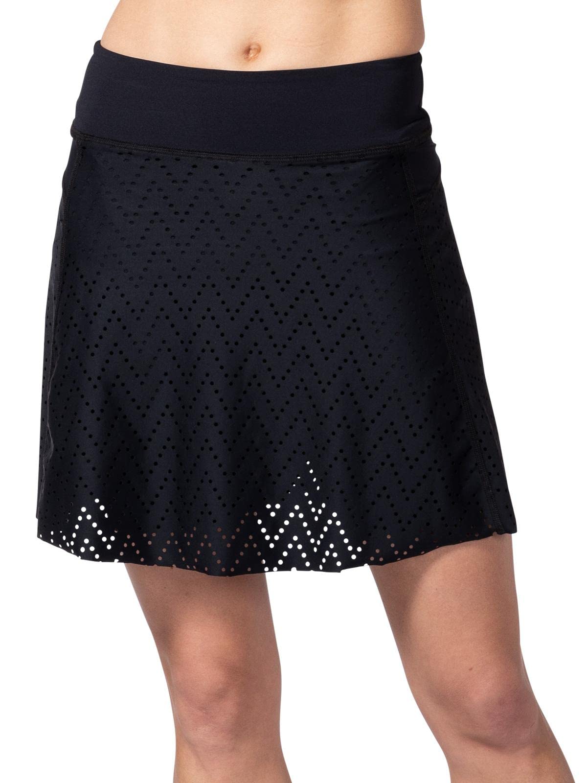 **Terry Rebel Bike Skort for Women – Breathable Perforated Performance Skirt with Built-in Padded Compression Shorts – Perfect for Cycling, Running & Outdoor Activities**