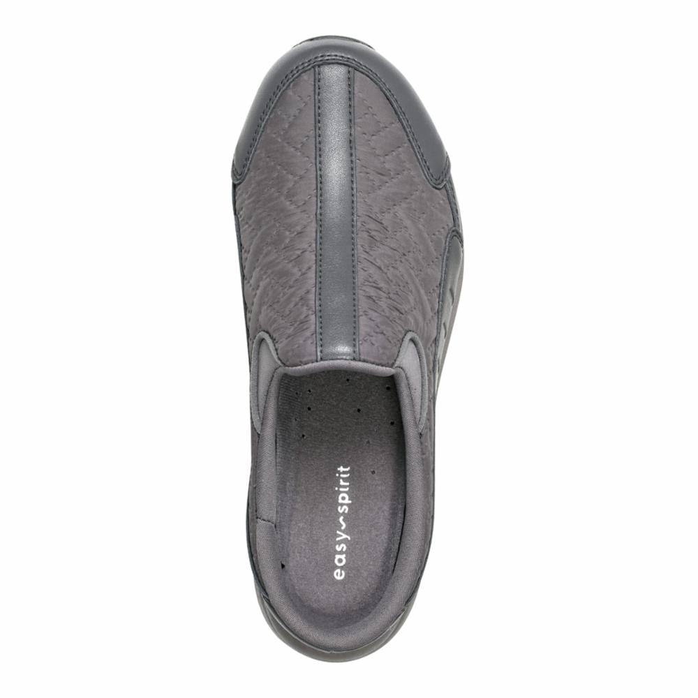 Easy Spirit Women's Ttime683 Grey Walking Shoes - Comfortable Slip-On Sneakers for Women with Arch Support | Perfect for Walking, Travel & Everyday Wear