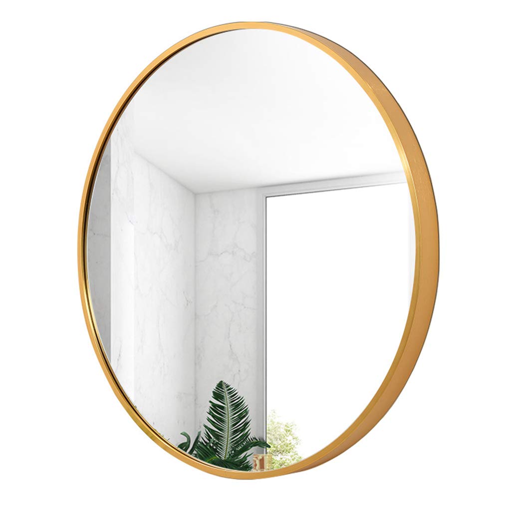 Vintage Gold Round Wall Mirror with Metal Frame - Rustic Home Decor for Bedroom, Bathroom, Living Room & Entryway | Perfect for Vanity, Dressing Area & Wall Decoration