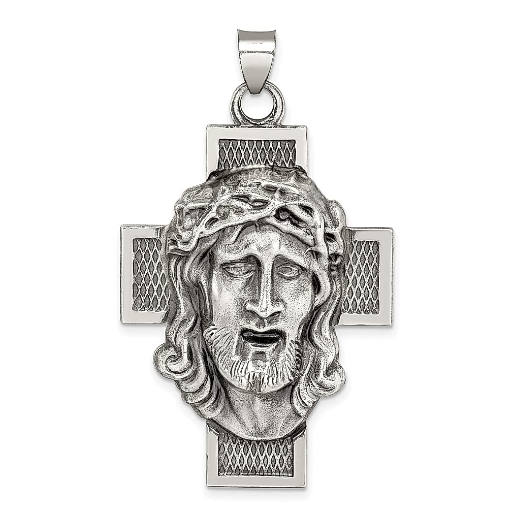 Vintage 925 Sterling Silver Jesus Cross Pendant Necklace - Religious Jewelry for Women, Perfect Gift for Her - Ideal for Church, Baptism, Weddings & Everyday Wear