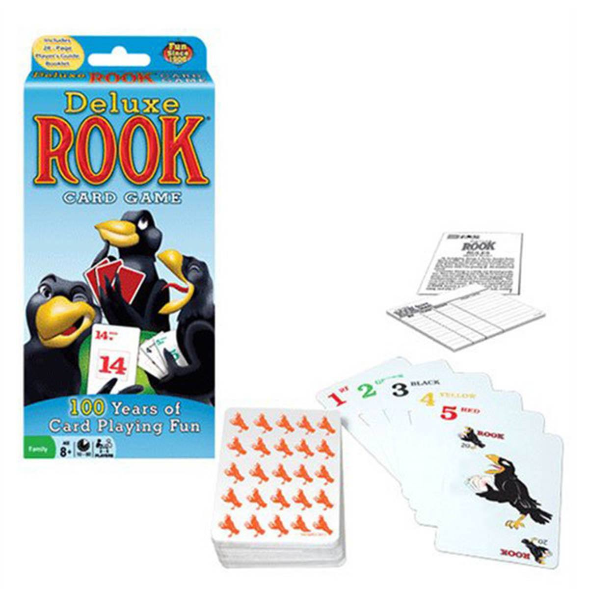 Deluxe Rook Card Game - Classic Family Strategy Game for 2-6 Players | Perfect for Game Nights, Camping Trips & Family Gatherings