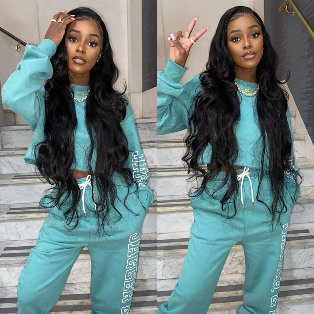 4x4 Lace Front Human Hair Wig | 100% Unprocessed Brazilian Virgin Remy Hair | 30 Inch Body Wave Lace Closure Wig with Baby Hair | 150% Density | Natural Color for Black Women | Perfect for Daily Wear, Special Occasions & Protective Styling