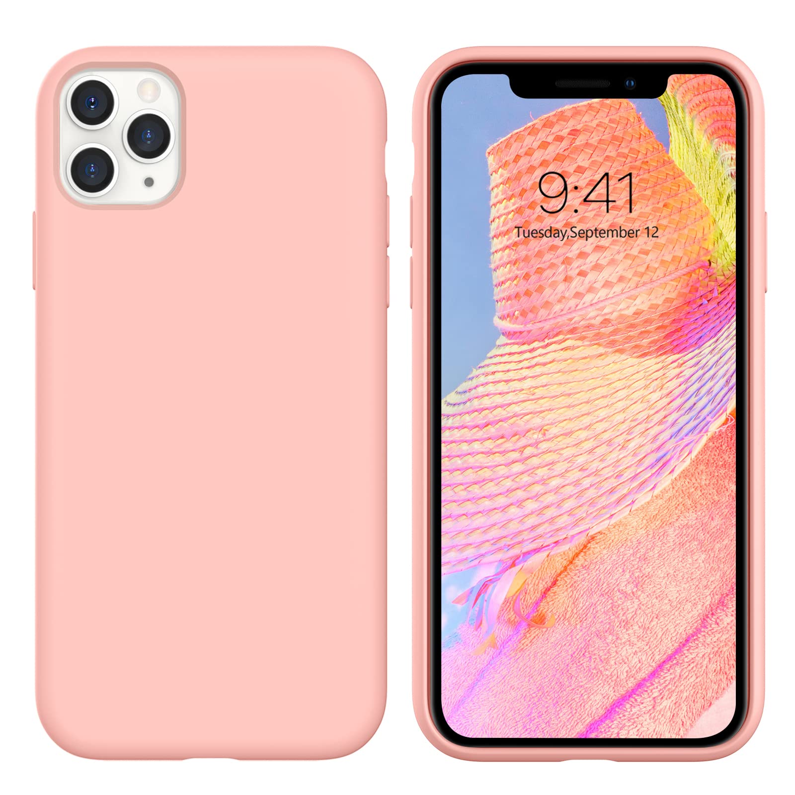 Premium Liquid Silicone iPhone 11 Pro Max Case - Shockproof Slim Soft Gel Rubber Cover with Microfiber Lining | Full Body Protection for 6.5