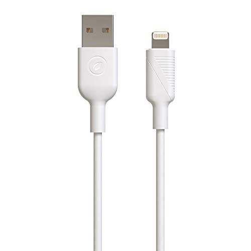 MUVIT USB A to Lightning Cable 3M White - MFI Certified Fast Charging & Data Sync for iPhone, iPad - Perfect for Home, Office, and Travel Use